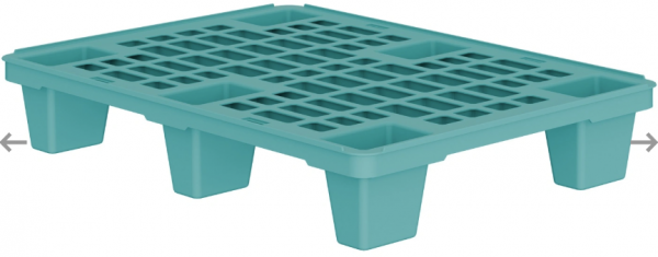 Поддон (паллет) пластиковый перфорированный на ножках 800x600x135