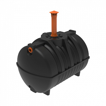Емкость подземная пластиковая Rostok G 3500 л шахта c входом и выходом 110 мм