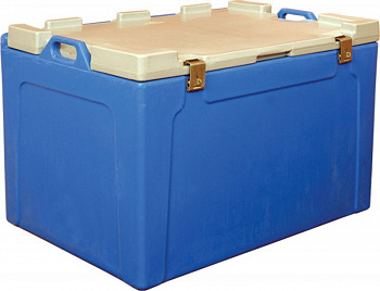 Контейнер 750х530х520 мм синий с крышкой, арт.RIC 100