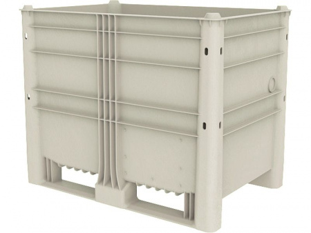 Большой пластиковый контейнер 1200х800х950 мм, сплошной, арт.EcoLine-650 (20794, серый)