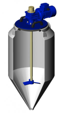 Емкость ФМ 120 в обрешетке с лопастной мешалкой (171.0122.001.1, белый)