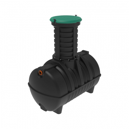 Емкость подземная пластиковая Rostok G 2800 л  с входом 110 мм с горловиной (1000 мм, 2800.2800.899.002)