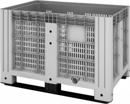 Большой пластиковый контейнер iBOX 1200х800х800 мм, перфорированный (сетчатый) на полозьях, 11.602.92.PE.C9 Большой пластиковый контейнер iBOX 1200х800х800 мм, перфорированный (сетчатый) на полозьях, 11.602.92.PE.C9