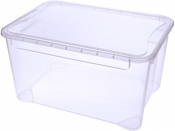 Ящик п/п 555х390х290 46л. "Кристал" цв. прозрачный, арт.crystal 46