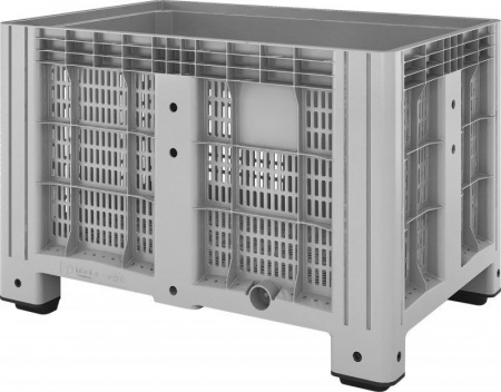 Большой пластиковый контейнер iBOX 1200х800х800 мм, перфорированный (сетчатый) на ножках, 11.602.92.PE.C10
