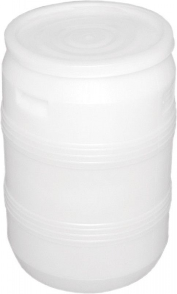 Бочка пластиковая 50 л с крышкой белая