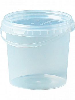 Ведро пластиковое 1 литр с крышкой