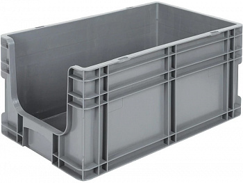 Ящик пластиковый SPK 510х290х235 с вырезом серый