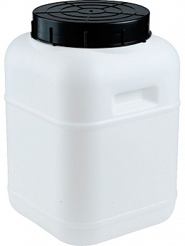Бочка-бидон пластиковая 20 л квадратная с крышкой без вкладыша