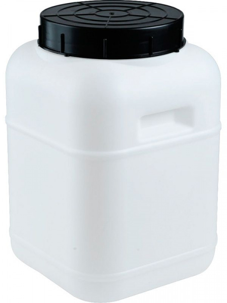 Бочка-бидон пластиковая 20 л квадратная с крышкой без вкладыша