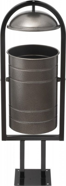 Урна уличная 330х280х980 серебряная, арт.УС 20 серебро