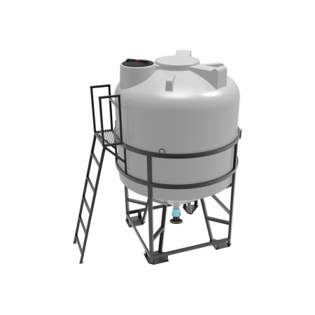 Емкость ЦКТ 5000л с патрубком 110 мм с фланцем в обрешетке с лестницей (121209.5000.001.014, белый) Емкость ЦКТ 5000л с патрубком 110 мм с фланцем в обрешетке с лестницей (121209.5000.001.014, белый)