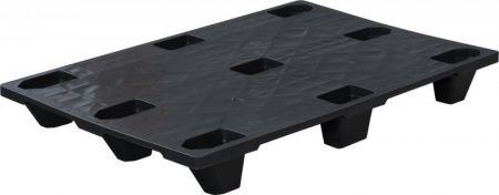 Паллет 1200х800х130 мм (сплошной на 9 ножках) черный, арт.DP 1208 S (Q4)