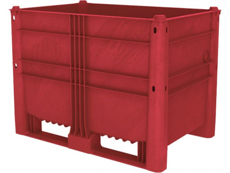 Большой пластиковый контейнер 1200х800х870 мм, сплошной, арт.EcoLine-590 (20793, красный)