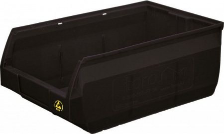 Ящик Palermo 500х310х200 PP, черный антистатичный, арт.5005 ESD