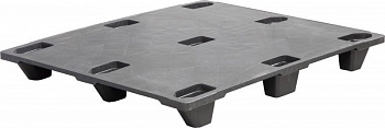 Паллет 1200х1000х130 мм (сплошной на 9 ножках)  черный, арт.DP 1210 S (Q4)