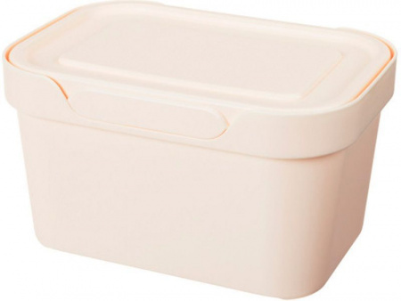 Ящик п/п Luxe 189х132х110 1,9 л  для хранения с крышкой, арт.Luxe 1,9 (22792, бежевый)