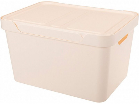 Ящик п/п LUXE 380х276х220 18л  для хранения с крышкой, арт.Luxe 18 (22922, бежевый) Ящик п/п LUXE 380х276х220 18л  для хранения с крышкой, арт.Luxe 18 (22922, бежевый)