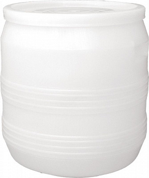 Бочка пластиковая 35 л с крышкой белая