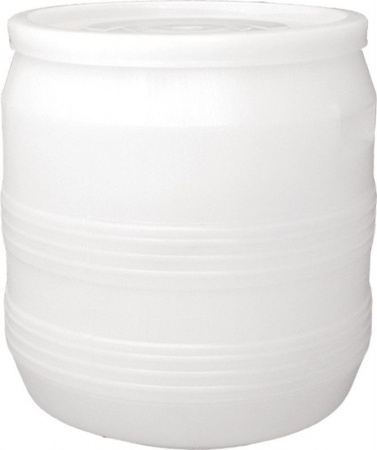 Бочка пластиковая 35 л с крышкой белая