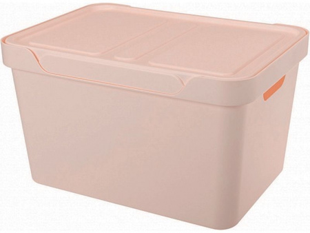 Ящик п/п LUXE 380х276х220 18л  для хранения с крышкой, арт.Luxe 18 (22927, светло-бежевый) Ящик п/п LUXE 380х276х220 18л  для хранения с крышкой, арт.Luxe 18 (22927, светло-бежевый)