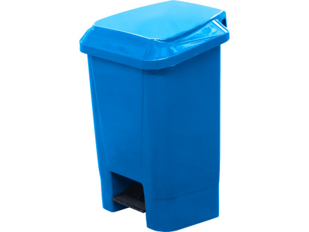 Мусорный контейнер полимерный 30 л с педалью и пакетодержателем (37804, голубой)