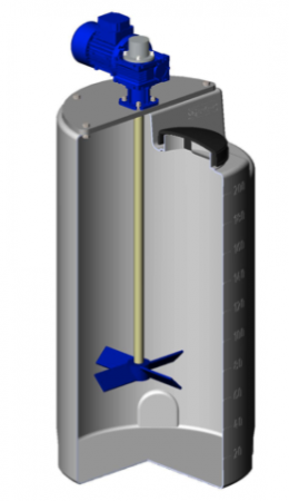 Емкость дозировочная 200 с лопастной мешалкой (171.0201.001.1, белый) Емкость дозировочная 200 с лопастной мешалкой (171.0201.001.1, белый)