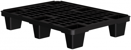 Поддон (паллет) пластиковый перфорированный на ножках 800x600x135 (00000057852I, черный R)