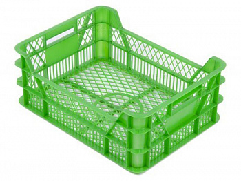 Ящик пластиковый 400х300х155 арт 110-1 перфорированный