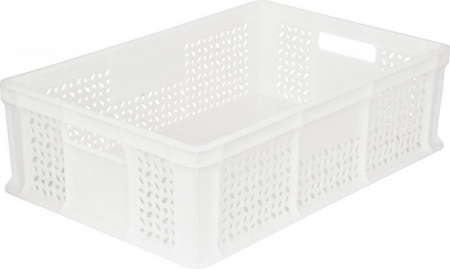 Ящик пластмассовый 600х400х180 арт 706.01.01 перфорированный с ручками (16413, натуральный)