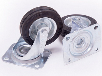 Колесо для тележки 600х400 d/100  цв. чёрный (max 75 kg), арт Колесо для 508 (SBP26WC100SWS4RON)