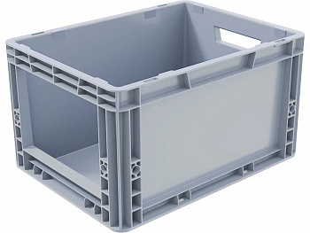 Ящик пластиковый SPK 400х300х230 с вырезом серый