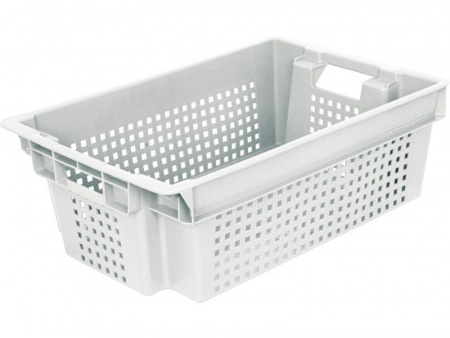 Ящик овощной 600х400х200 арт 102-1 перфорированный, дно сплошное (04029, мороз.)